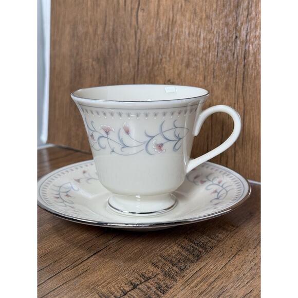 Lenox Hadley Cup & Saucer 304737 Pink Flowers - Picture 1 of 4